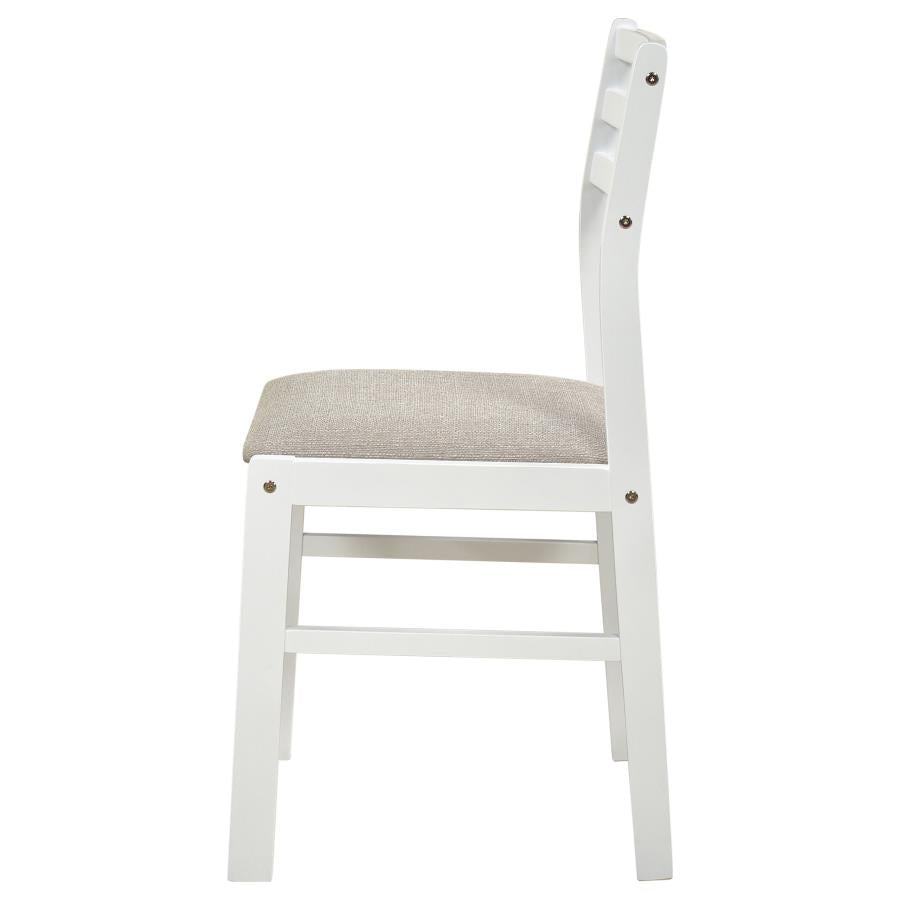 HP10.26 - Wood Side Chair in White / Beige