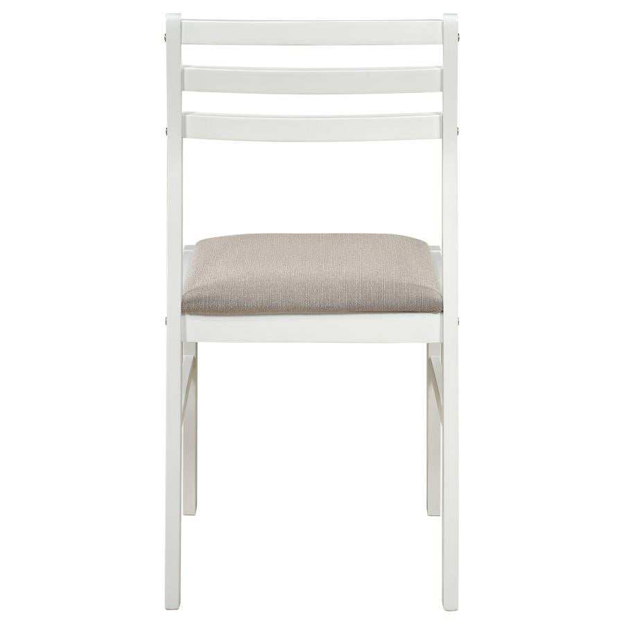 HP10.26 - Wood Side Chair in White / Beige