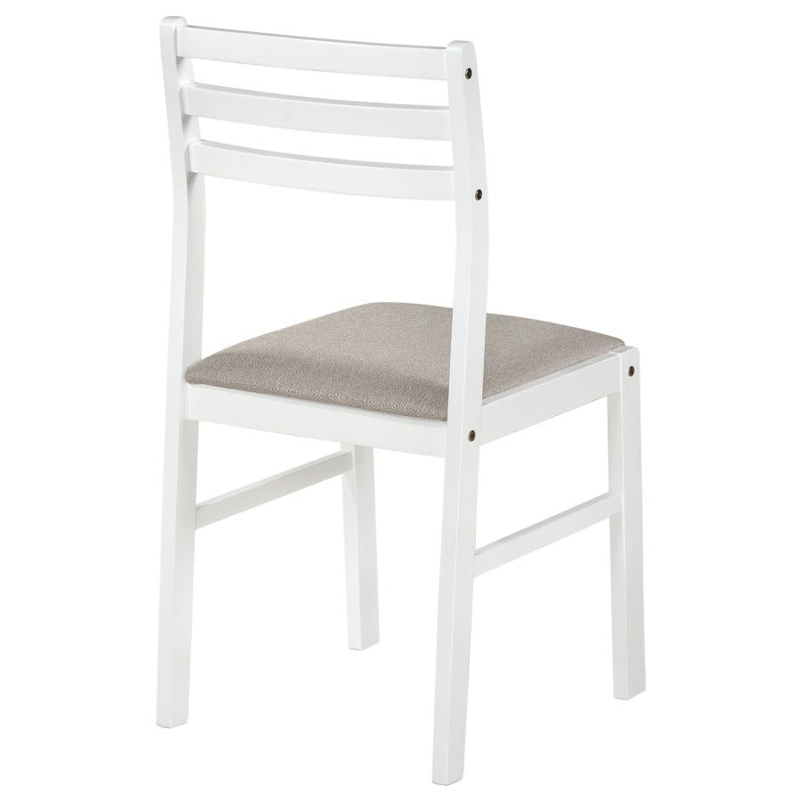 HP10.26 - Wood Side Chair in White / Beige