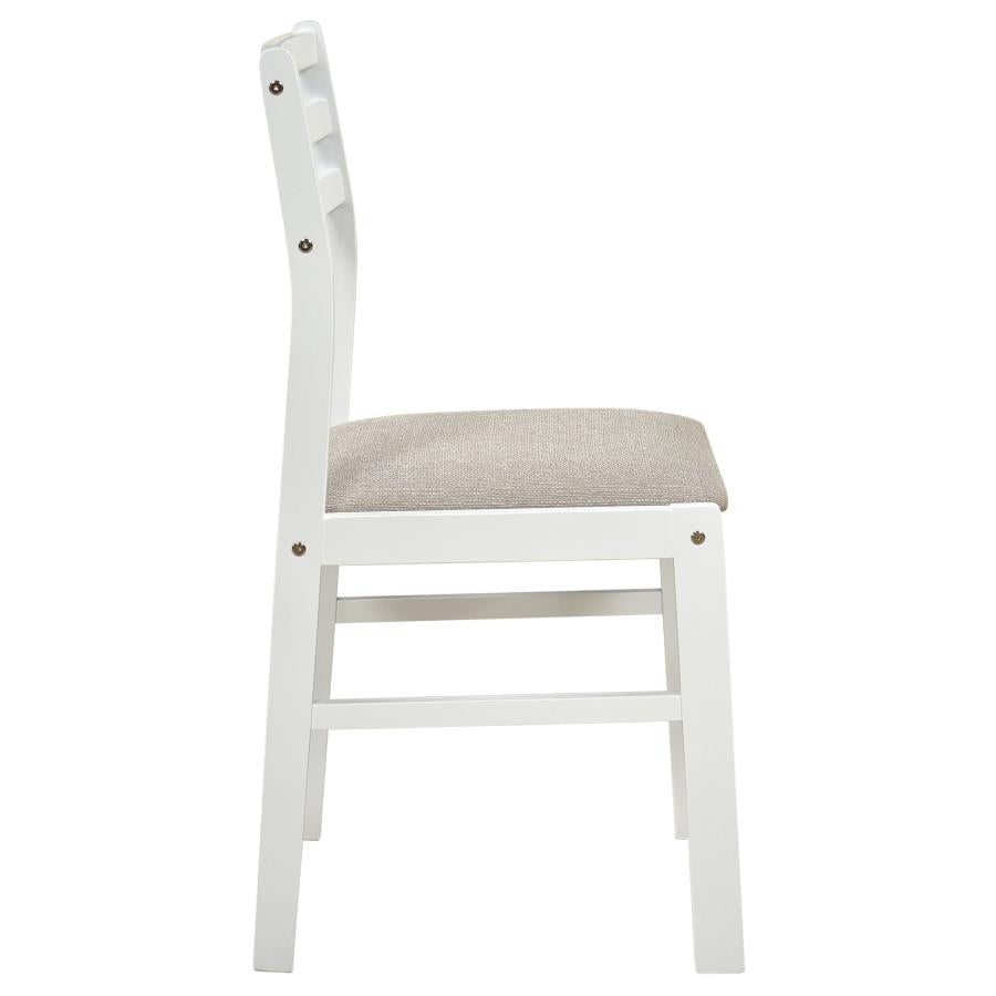 HP10.26 - Wood Side Chair in White / Beige