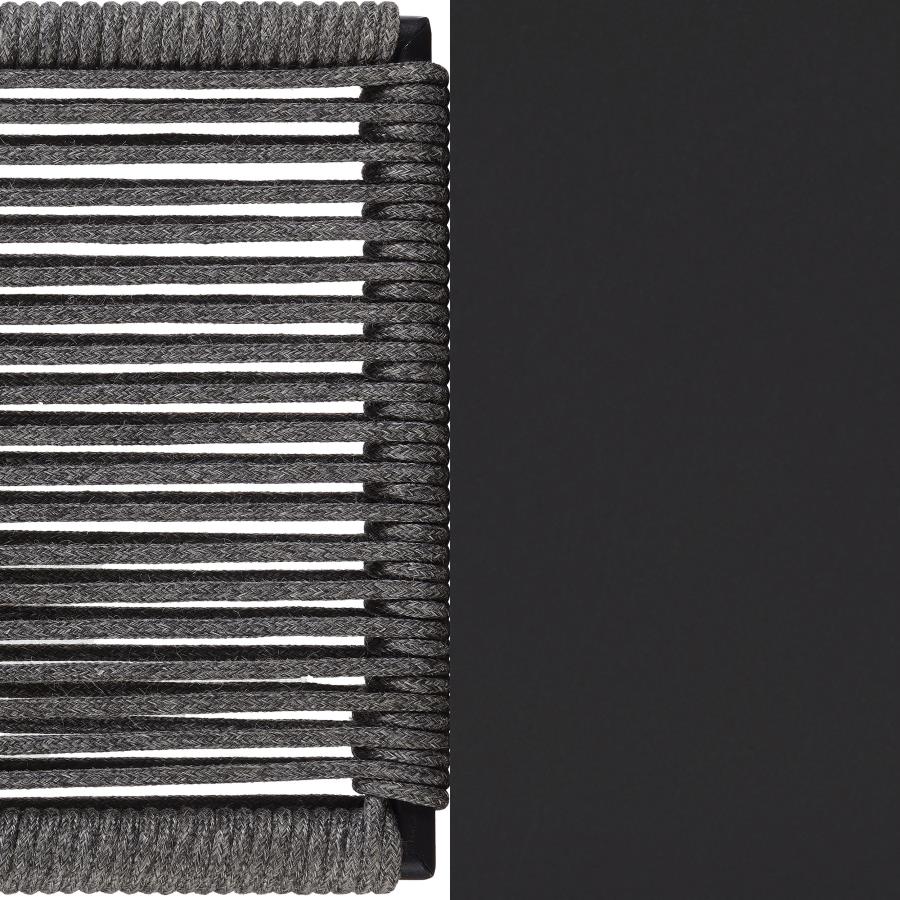 Jerome Woven Rope Stackable Side Chair Charcoal (Set of 2)