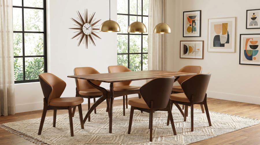 Randolph 7-piece SmartTop™ Rectangular Dining Set Sheesham and Brown
