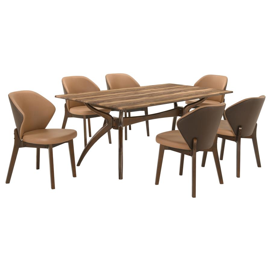 Randolph 7-piece SmartTop™ Rectangular Dining Set Sheesham and Brown
