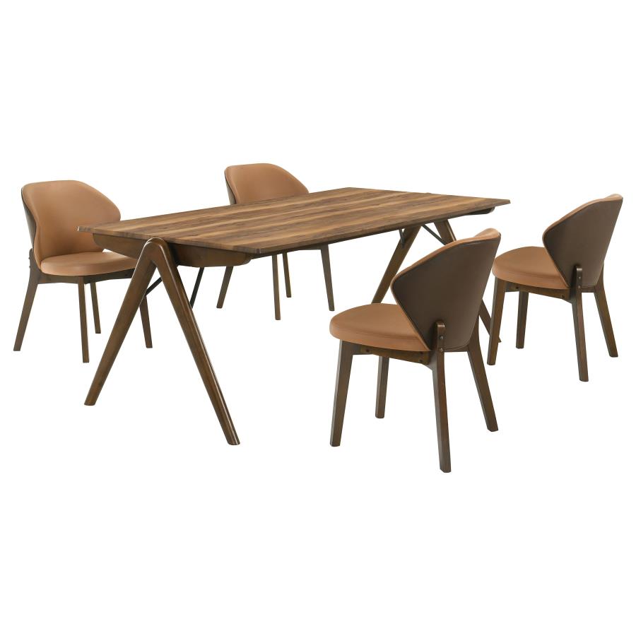 Randolph 5-piece SmartTop™ Rectangular Dining Set Sheesham and Brown