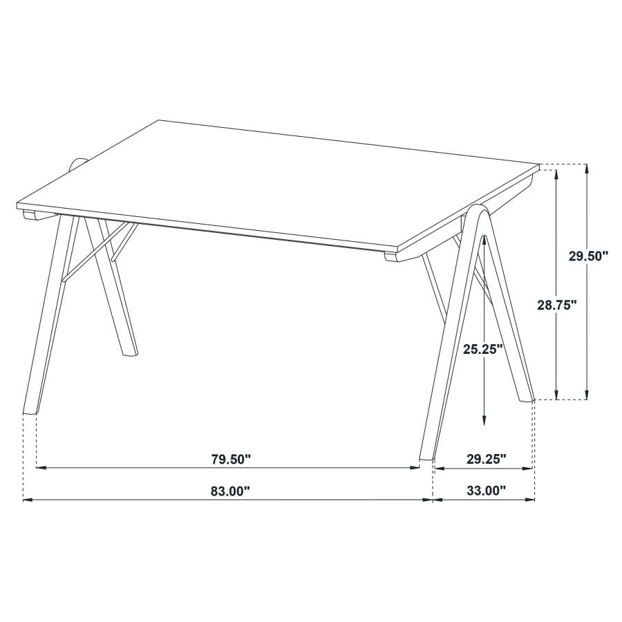 Randolph 5-piece SmartTop™ Rectangular Dining Set Sheesham and Brown