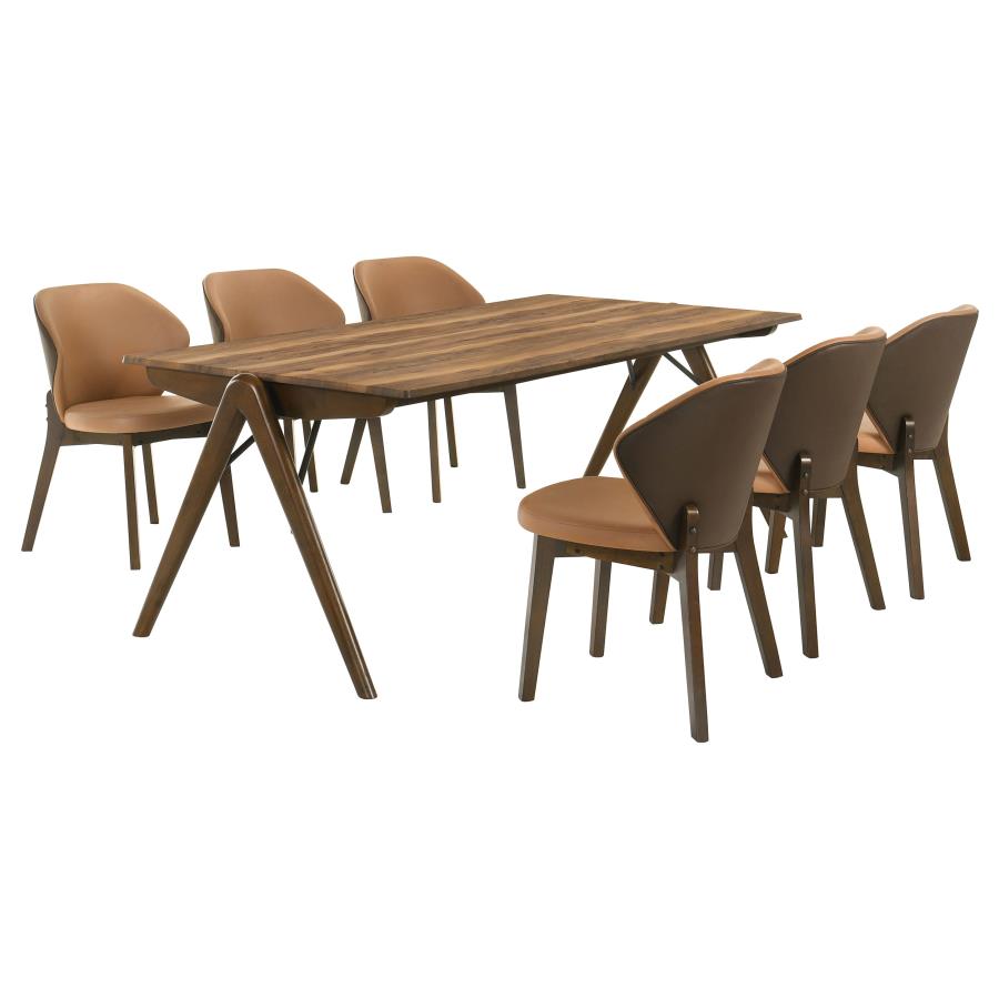 Randolph 7-piece SmartTop™ Rectangular Dining Set Sheesham and Brown