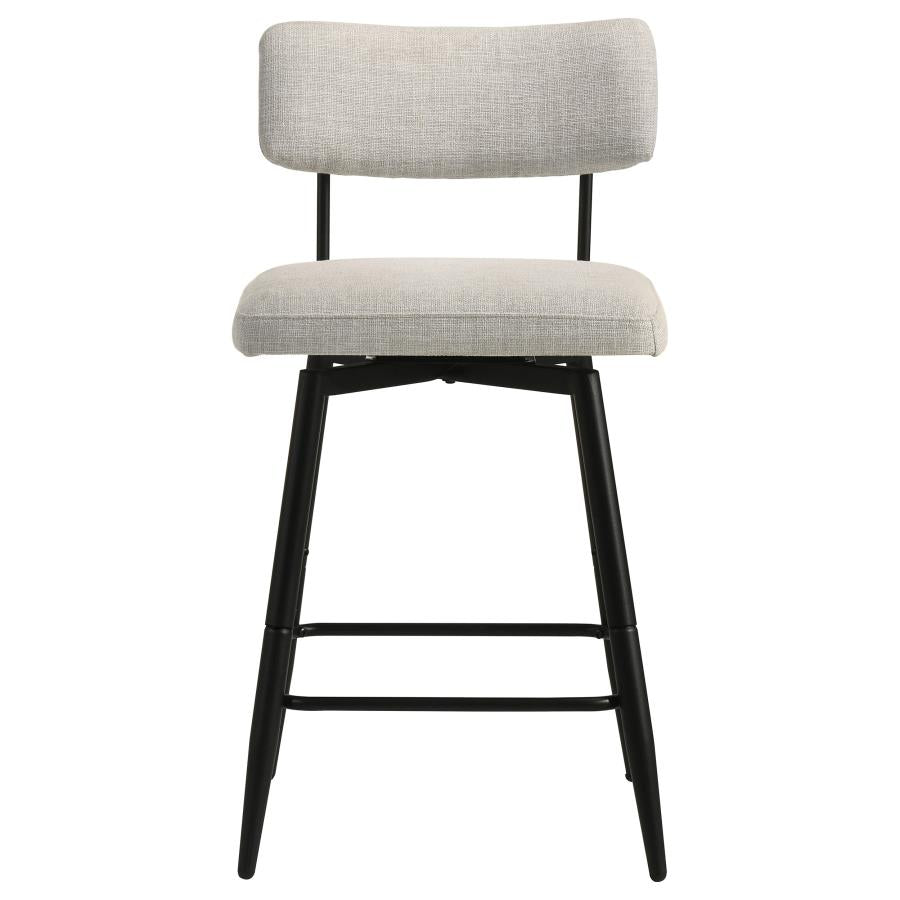 Levine Fabric Upholstered Swivel Counter Chair Shell (Set of 2)