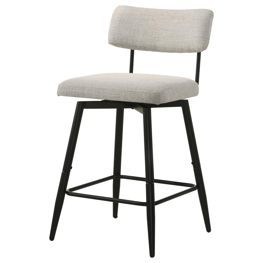 Levine Fabric Upholstered Swivel Counter Chair Shell (Set of 2)