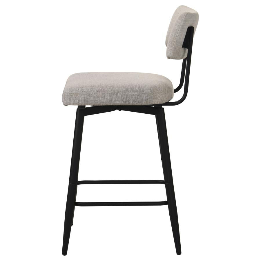 Levine Fabric Upholstered Swivel Counter Chair Shell (Set of 2)