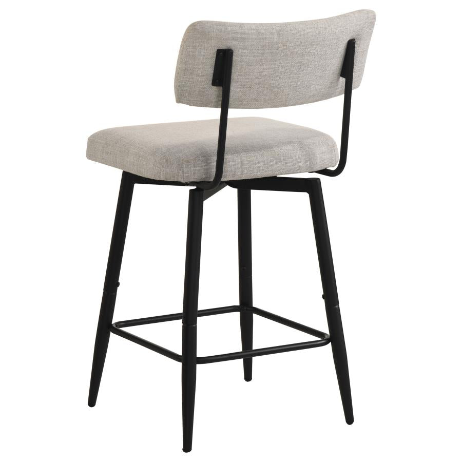 Levine Fabric Upholstered Swivel Counter Chair Shell (Set of 2)