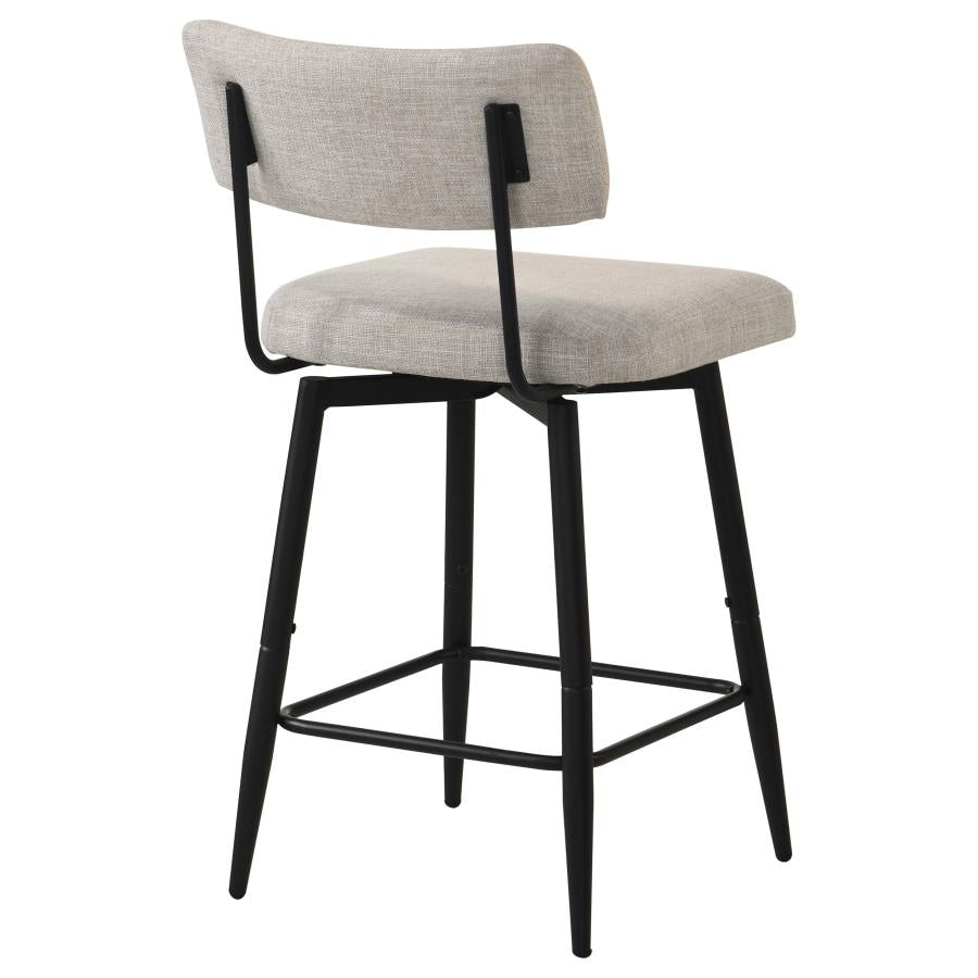 Levine Fabric Upholstered Swivel Counter Chair Shell (Set of 2)