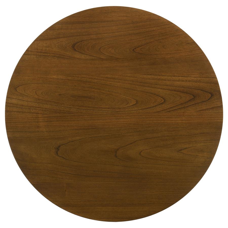 Mueller 5-piece 48-inch Round Dining Set Brown and Beige
