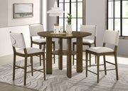Ottowa 5-piece Round Counter Height Dining Room Set Brown