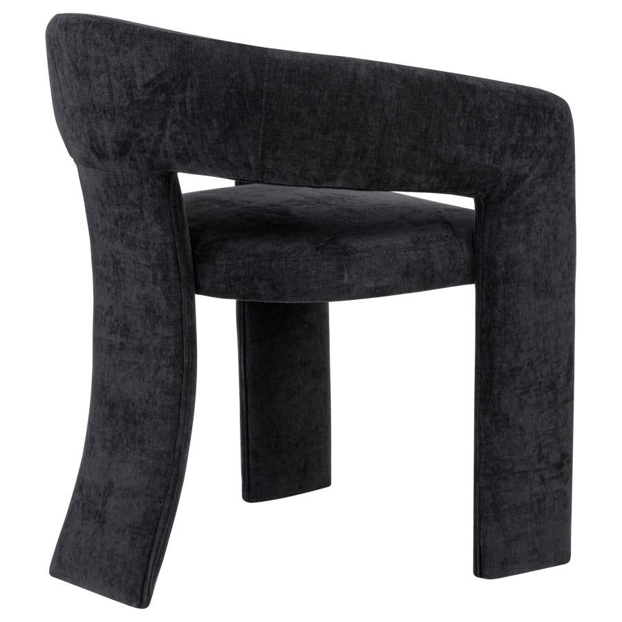 Carlow Upholstered Dining Arm Chair Black (Set of 2)