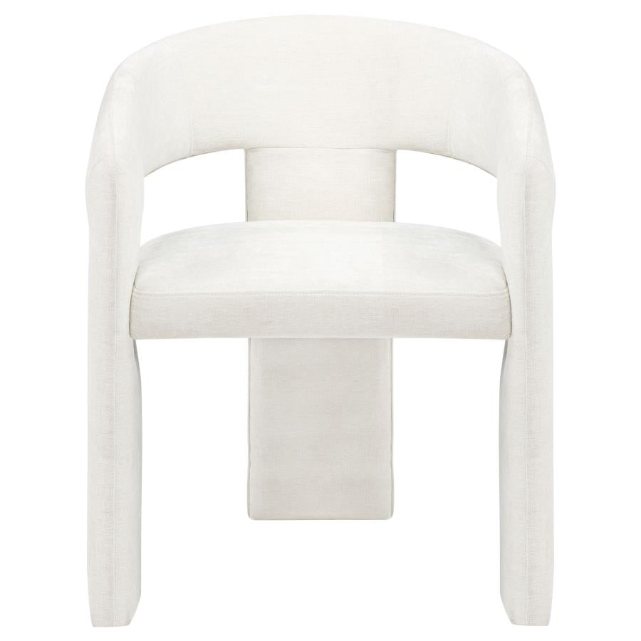 Carlow Upholstered Dining Arm Chair White (Set of 2)