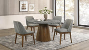 Franklin 5-piece 50-inch Round SmartTop™ Dining Table Set Grey and Dark Oak