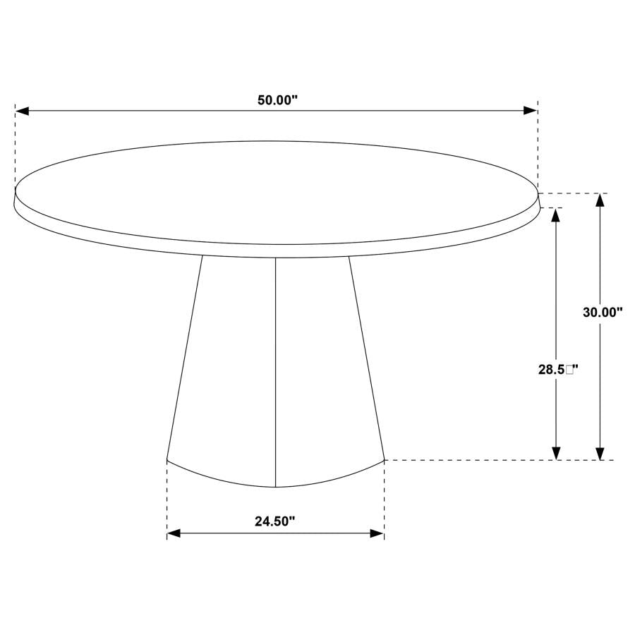 Franklin 5-piece 50-inch Round SmartTop™ Dining Table Set Grey and Dark Oak