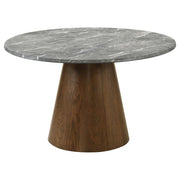 Franklin 50-inch Round SmartTop™ Dining Table Grey and Dark Oak