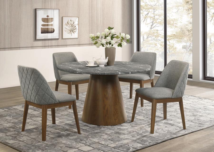Franklin 50-inch Round SmartTop™ Dining Table Grey and Dark Oak