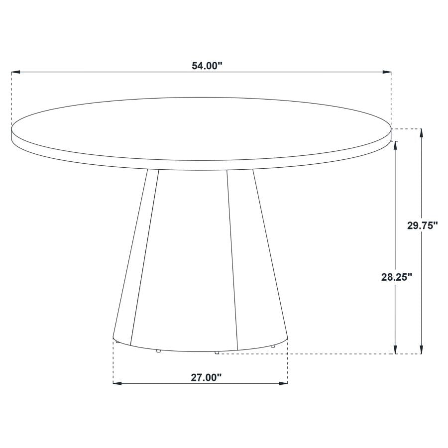 Franklin 5-piece 54-inch Round Dining Set Dark Brown