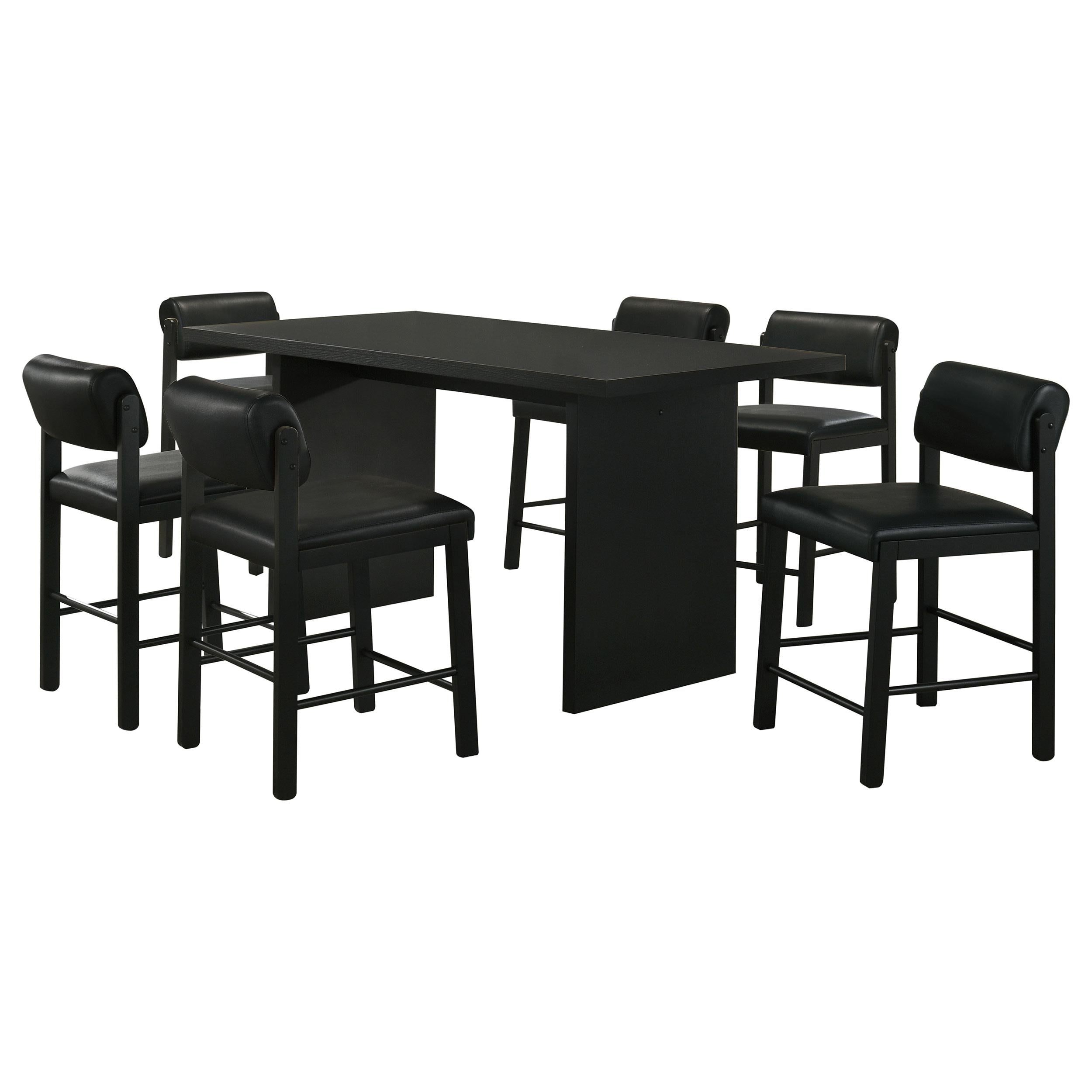 Kehoe Upholstered Counter Height Chair Black (Set of 2)