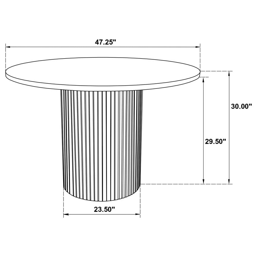Hamlyn 43-inch Round Wood Dining Room Table Black
