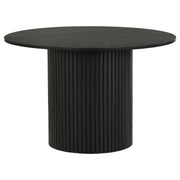 Hamlyn 43-inch Round Wood Dining Room Table Black