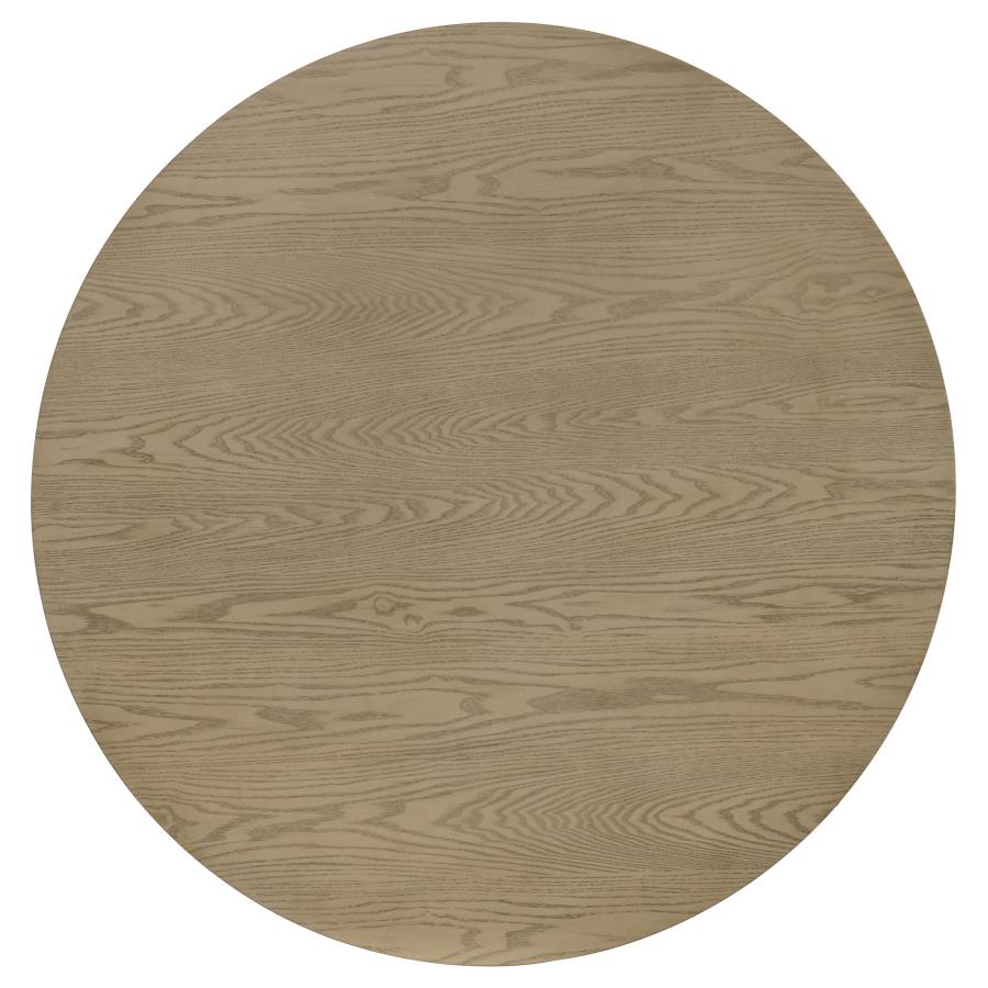 Hamlyn 43-inch Round Wood Dining Room Table Natural Oak