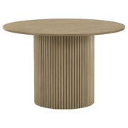 Hamlyn 43-inch Round Wood Dining Room Table Natural Oak