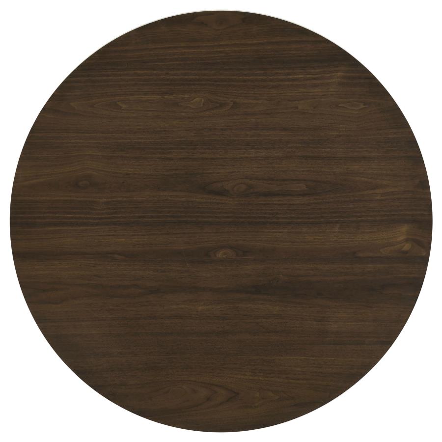 Hamlyn 47-inch Round Wood Dining Room Table Walnut