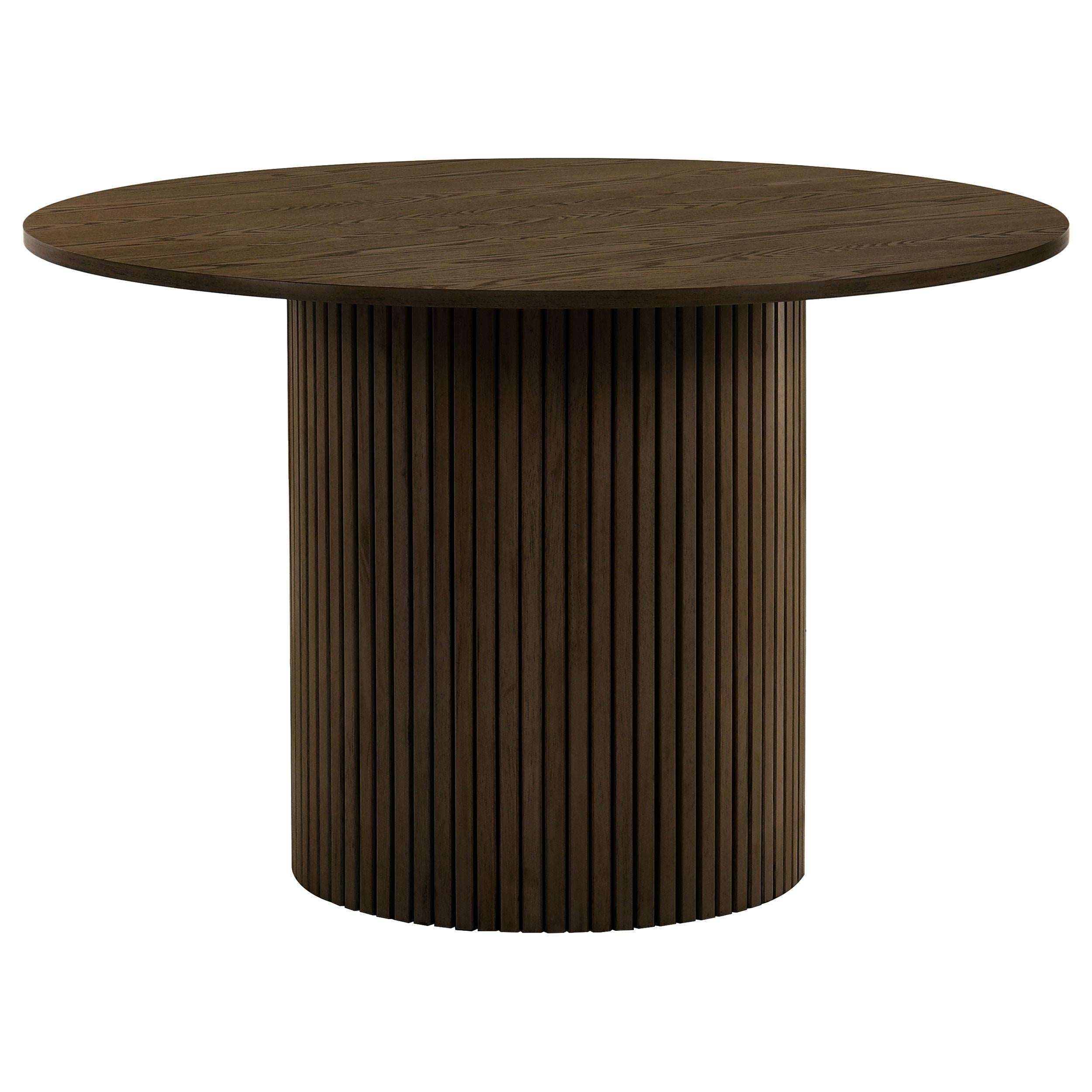 Hamlyn 43-inch Round Wood Dining Room Table Walnut