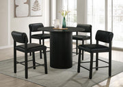 Hamlyn 5-piece Round Wood Counter Height Dining Set Black