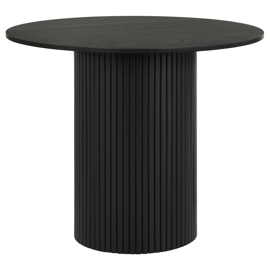 Hamlyn 5-piece Round Wood Counter Height Dining Set Grey and Black