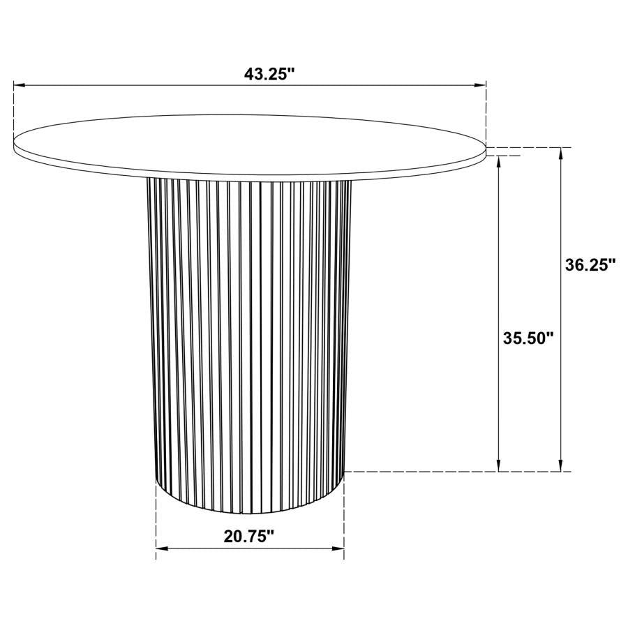 Hamlyn 43-inch Round Wood Counter Height Dining Table Natural Oak