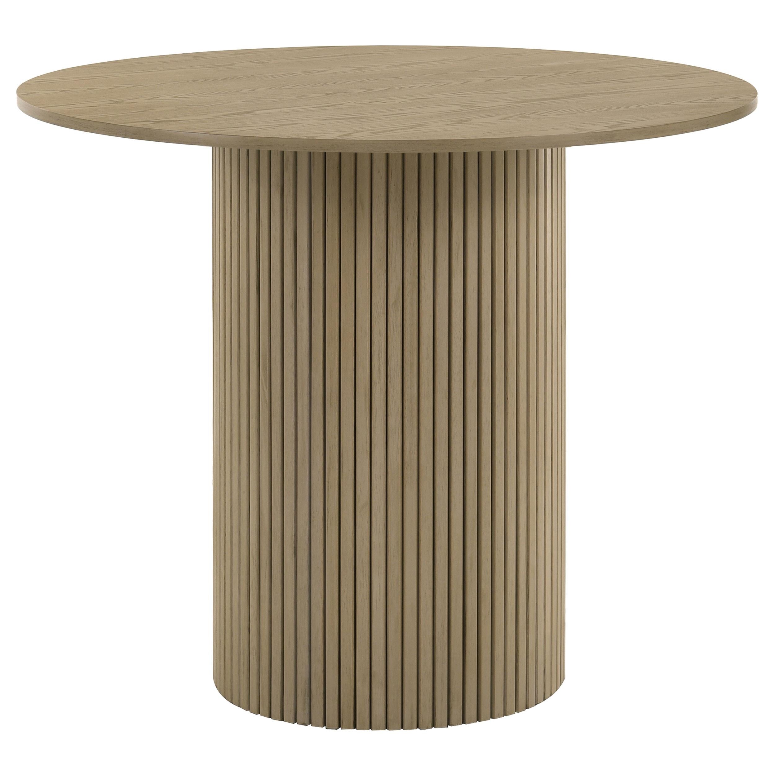 Hamlyn 43-inch Round Wood Counter Height Dining Table Natural Oak