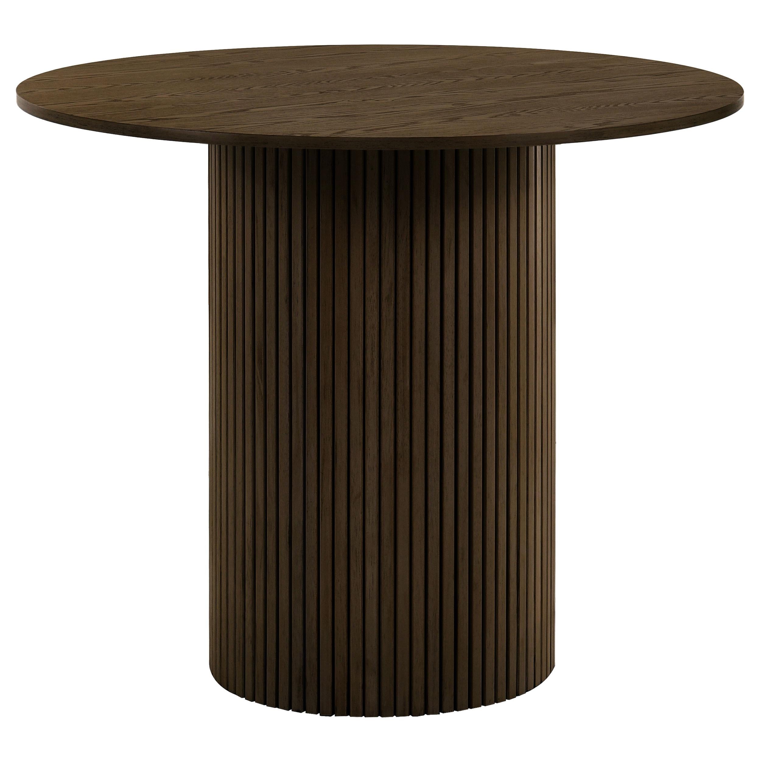 Hamlyn 43-inch Round Wood Counter Height Dining Table Walnut