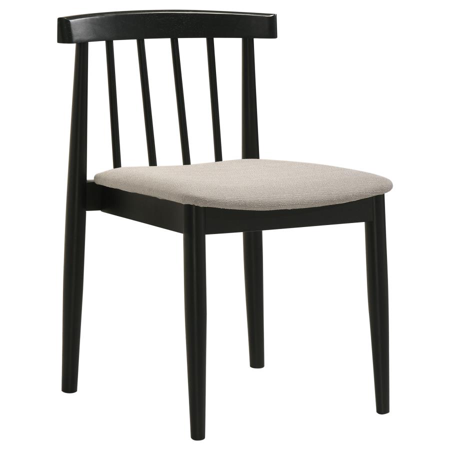 Strouse 5-piece Dining Set with Upholstered Seat Chairs Black