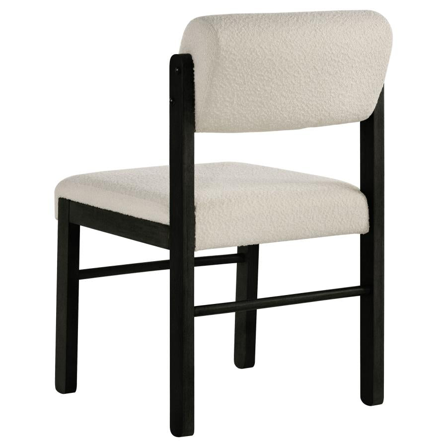 Strouse 5-piece Dining Set with Fabric Chairs Black
