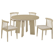 Strouse 5-piece Dining Set Wheat and Natural Oak