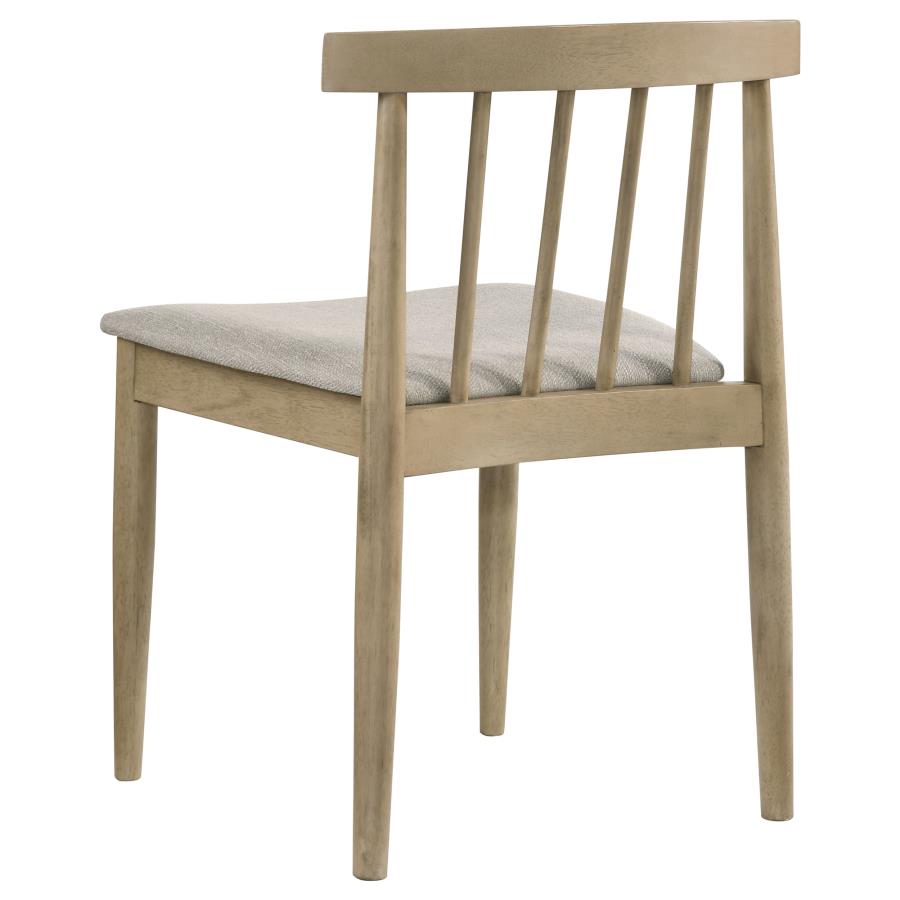 Strouse 5-piece Dining Set with Upholstered Seat Chairs Natural Oak