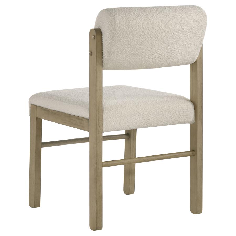 Strouse 5-piece Dining Set with Fabric Chairs Natural Oak
