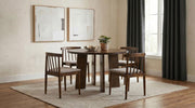 Strouse 5-piece Dining Set with Upholstered Seat Chairs Walnut