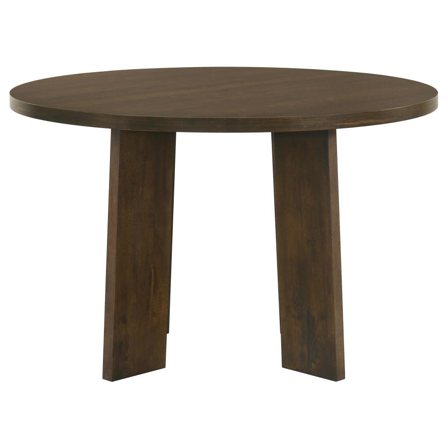 Strouse 5-piece Dining Set with Upholstered Seat Chairs Walnut