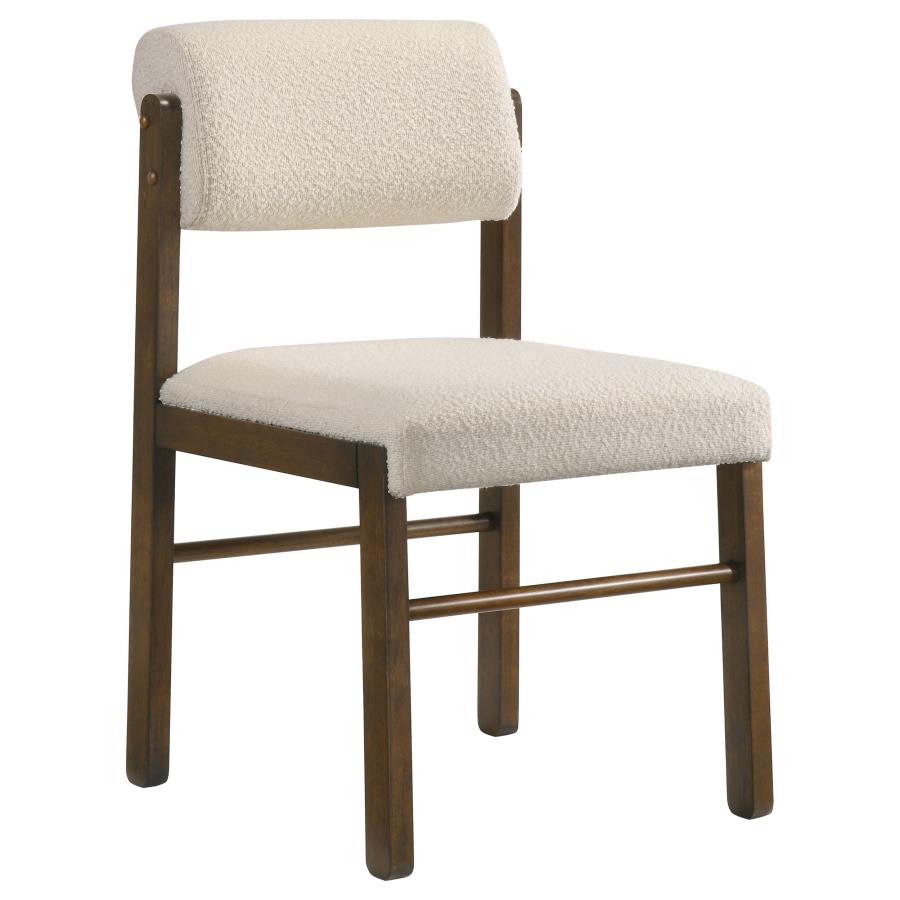 Strouse 5-piece Dining Set with Fabric Chairs Walnut