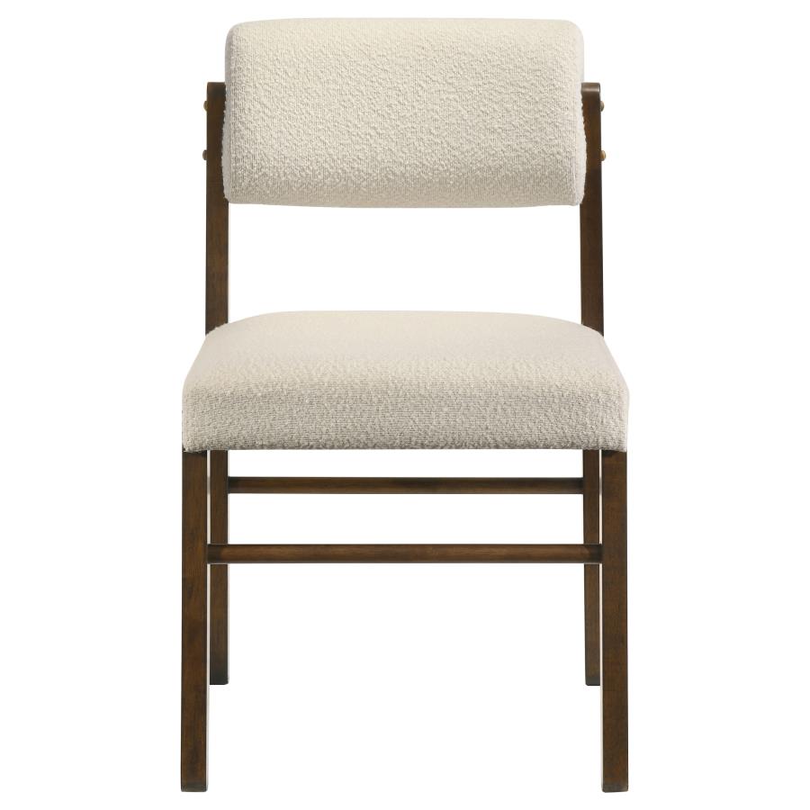 Strouse 5-piece Dining Set with Fabric Chairs Walnut