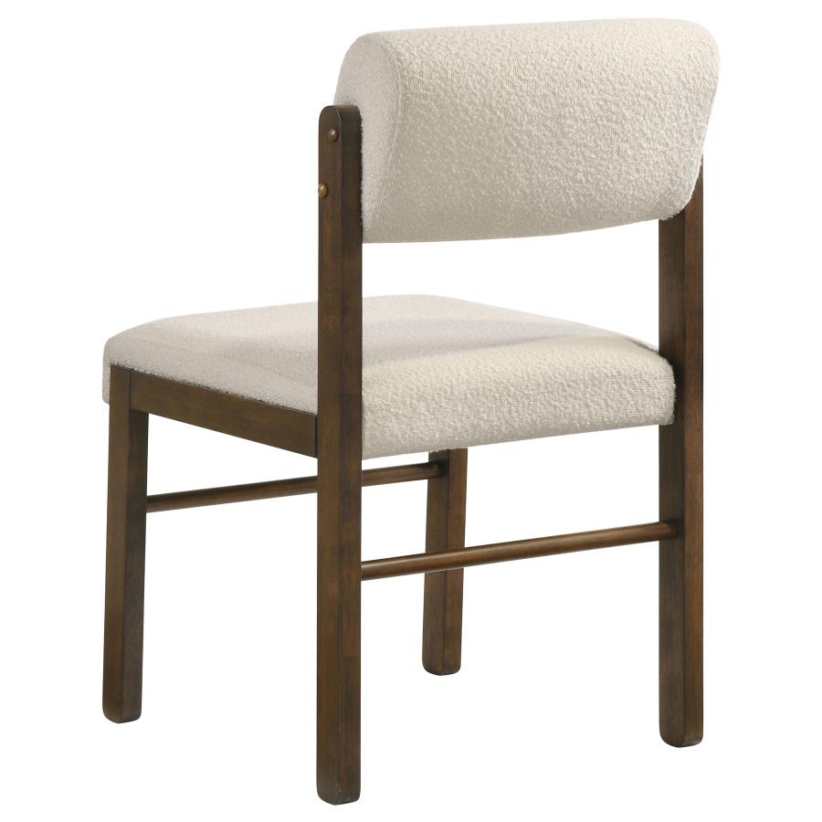 Strouse 5-piece Dining Set with Fabric Chairs Walnut