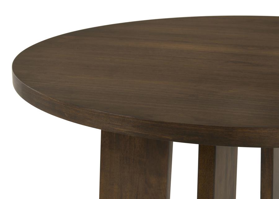 Strouse 5-piece Dining Set Cream and Walnut