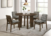 Strouse 5-piece Dining Set Grey and Walnut
