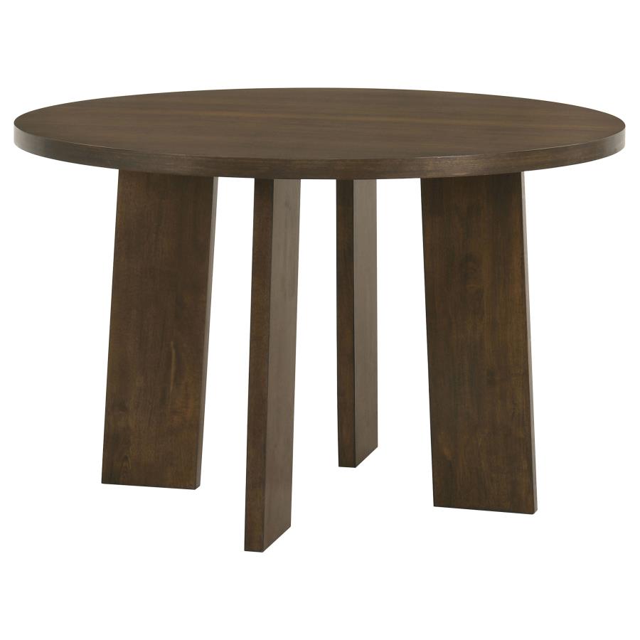 Strouse 5-piece Dining Set with Open Back Windsor Chairs Walnut