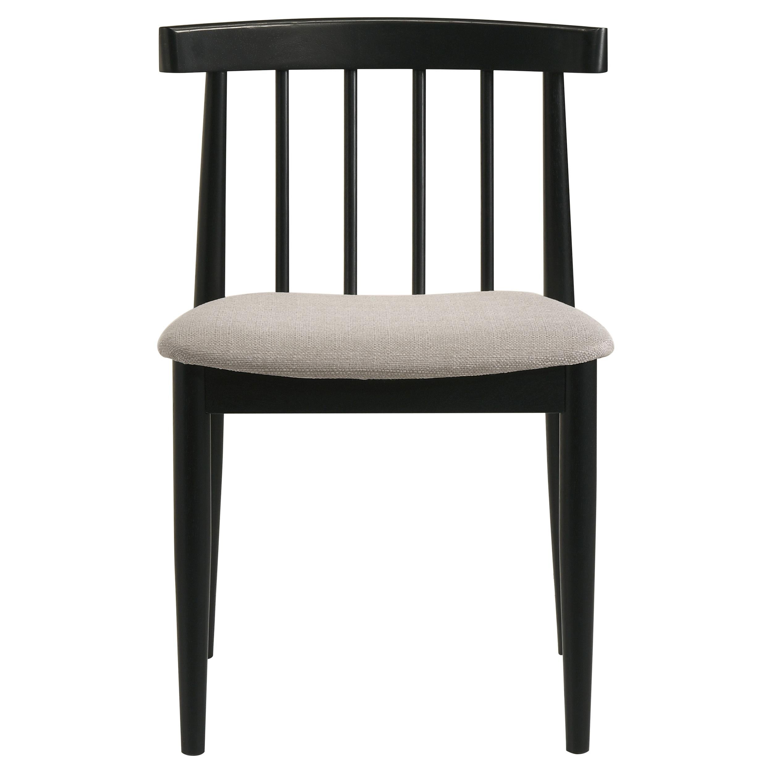 Cullen Dining Side Chair Upholstered Seat Black (Set of 2)